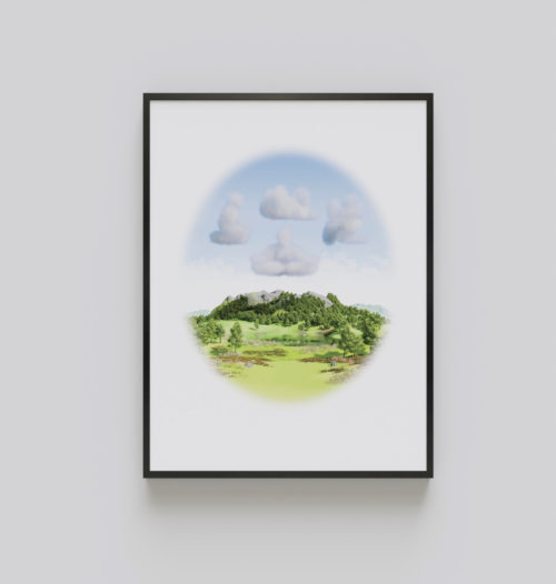 Yoga Clouds print